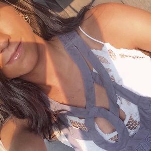 Blue free people tank